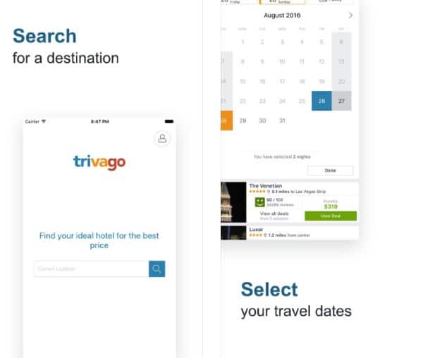 Trivago - приложение для сравнения цен в отелях