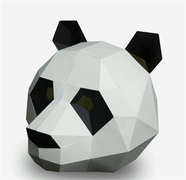 Набор для склейки шлема в виде головы панды