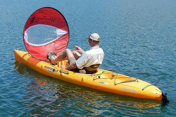 Круглый самораскрывающийся лодочный парус WindPaddle Scout Kayak Sai