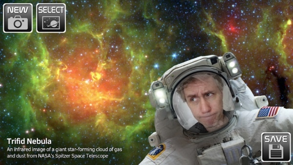 NASA Selfies - приложение для создания космических селфи