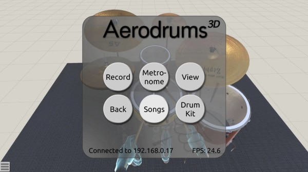 Aerodrums 3D - приложение-симулятор барабанной установки