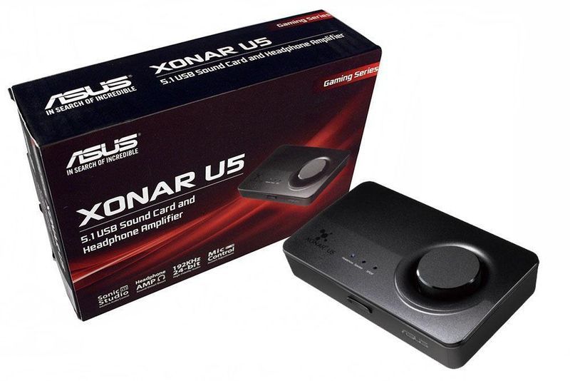 Карта ASUS Sound Card Xonar U5 с поддержкой акустики 5.1