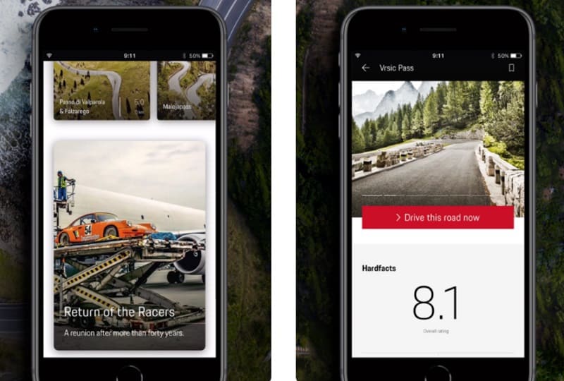 Roads - приложение с красивыми дорогами от Porsche