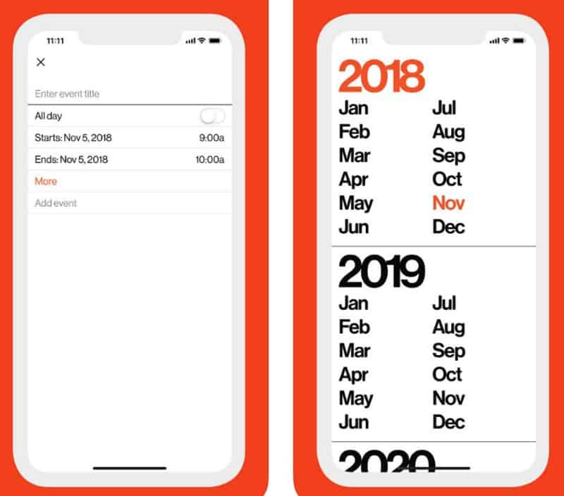 Minimal Calendar - очень простой календарь для iOS