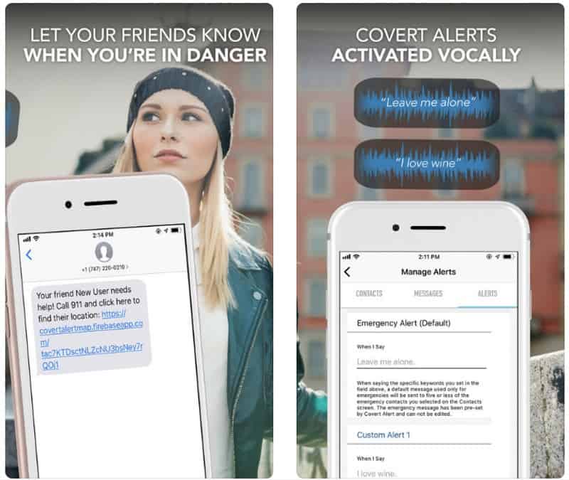 Covert Alert - приложение для обеспечения личной безопасности