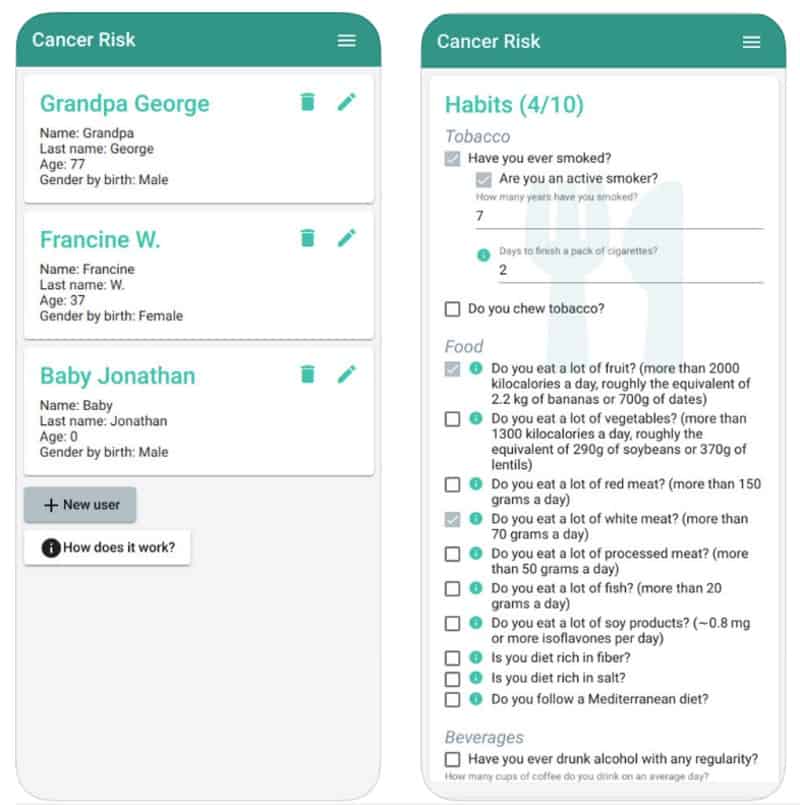 Cancer Risk Calculator - приложение для определения вероятности заболеть раком