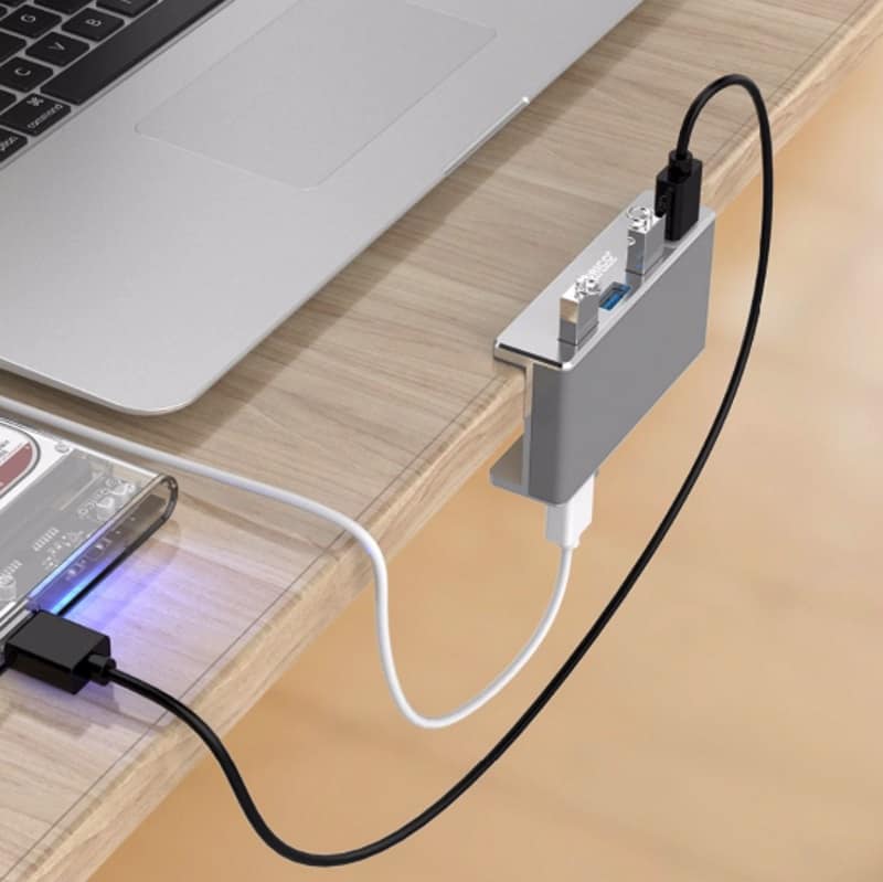 Алюминиевый USB-хаб Orico с зажимом