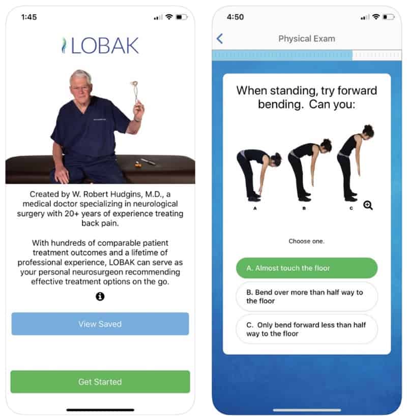 LOBAK - приложение для диагностики болей в спине