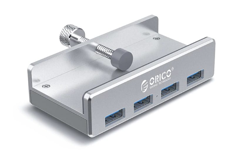Алюминиевый USB-хаб Orico с зажимом