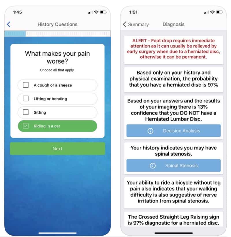 LOBAK - приложение для диагностики болей в спине