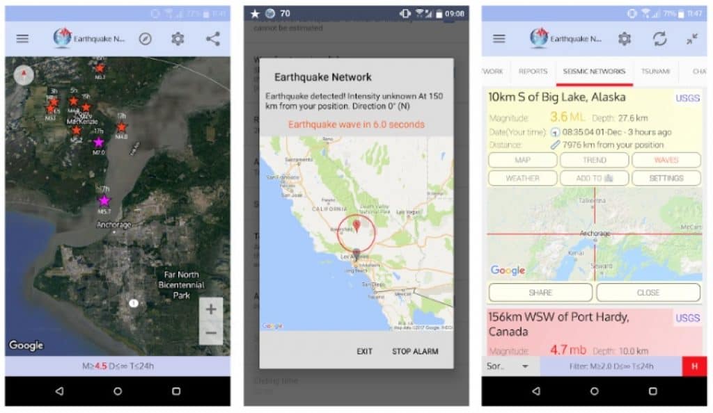 Приложение network. Приложения для землетрясений. Earthquake app. Google earthquake Alert System.