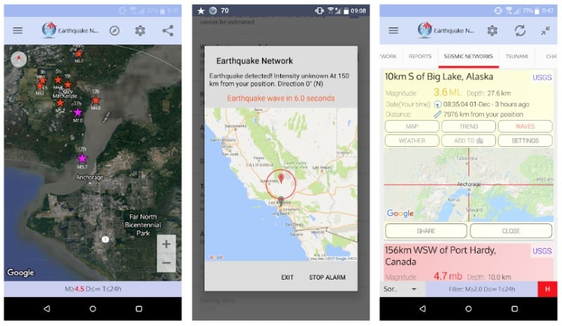 Earthquake Network - приложение для раннего предупреждения о землетрясениях