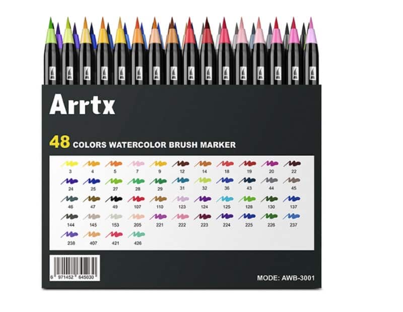 Набор цветных кисточек Arrtx