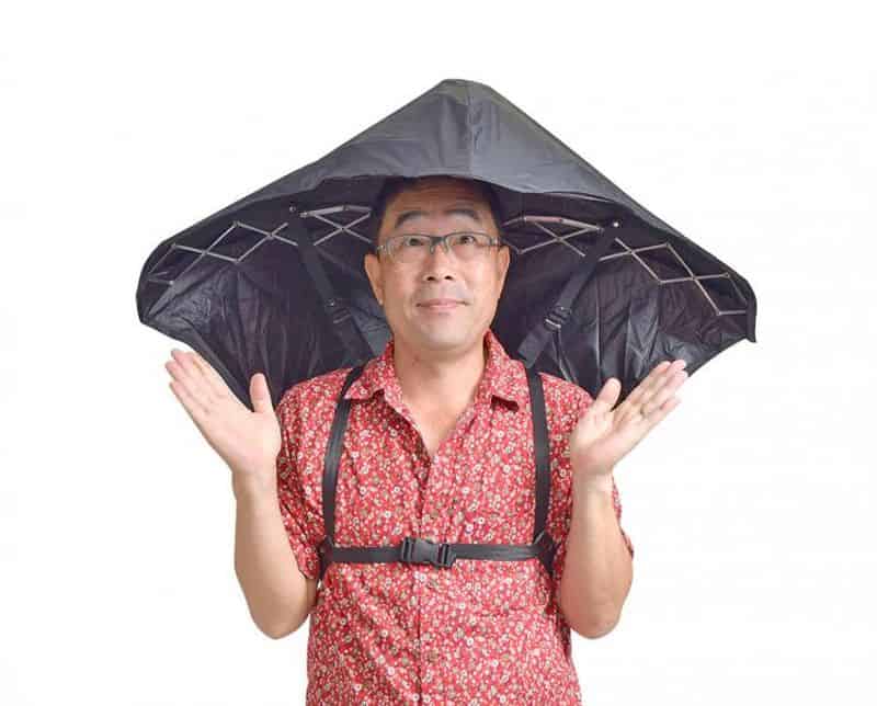 Заплечный зонт в формате рюкзака