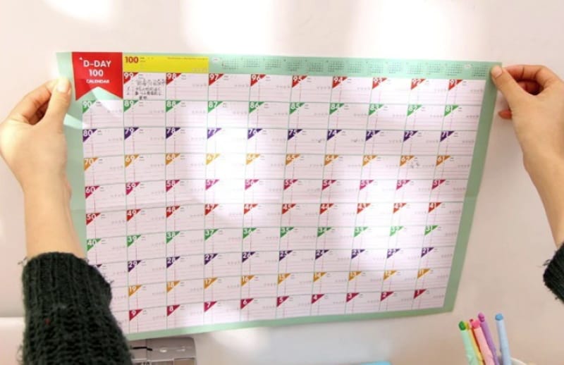 100-дневный календарь для планирования