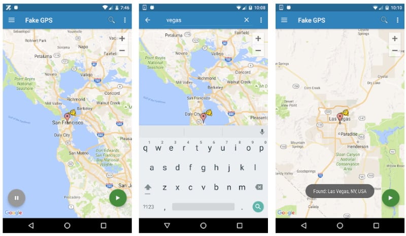 Fake GPS location - приложение для подделки координат