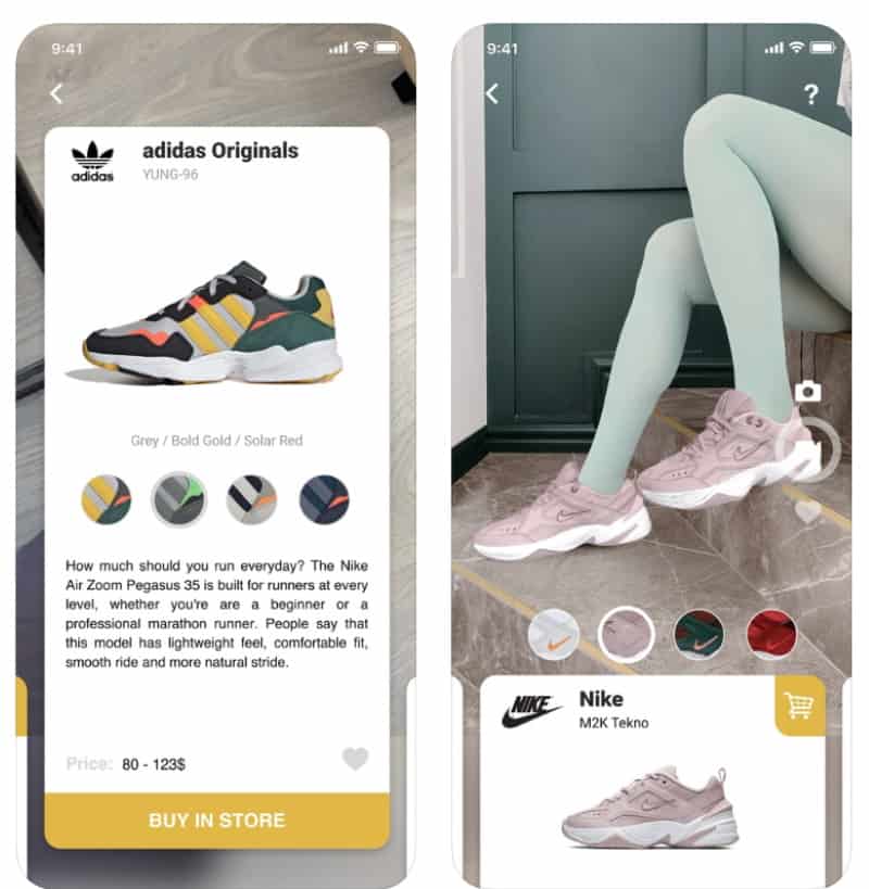 Wanna Kicks - приложение для примерки кроссовок в дополненной реальности