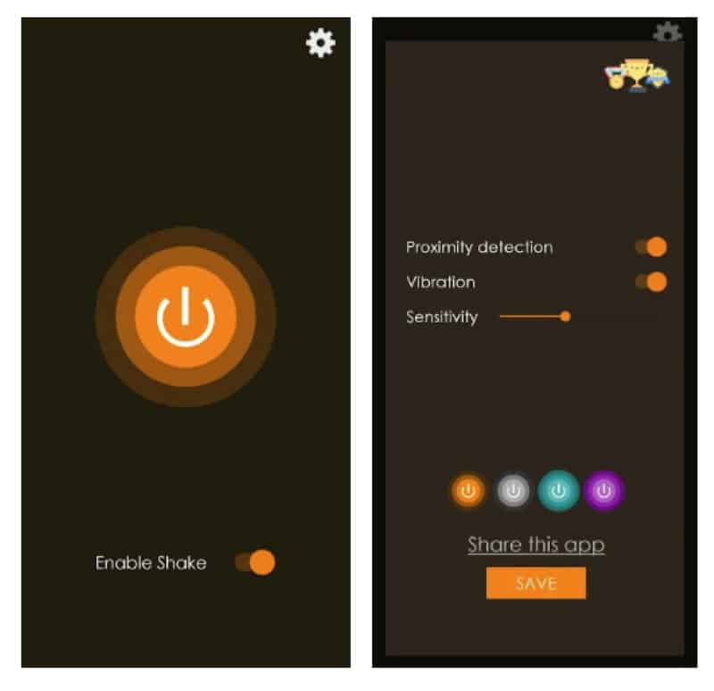 Shake Light - приложение для включения телефона потряхиванием
